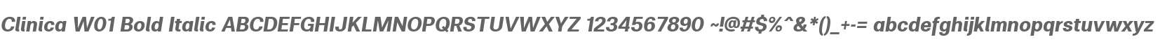 Clinica W01 Bold Italic