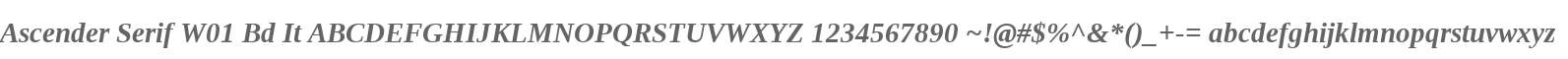 Ascender Serif W01 Bd It