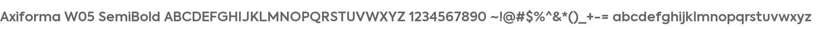 Axiforma W05 SemiBold