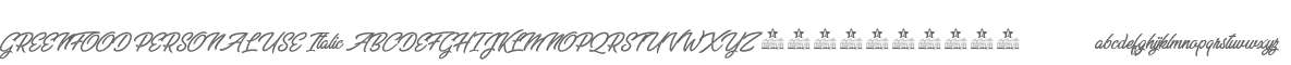 GREENFOOD PERSONAL USE Italic
