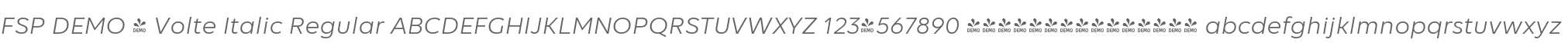 FSP DEMO - Volte Italic