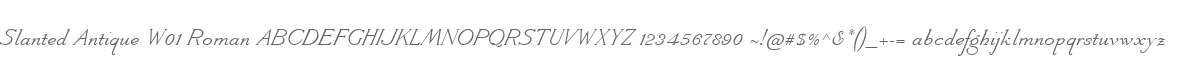 Slanted Antique W01 Roman