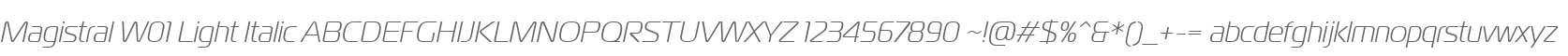 Magistral W01 Light Italic