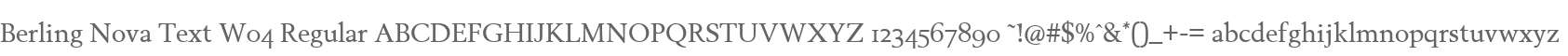 Berling Nova Text W04 Regular