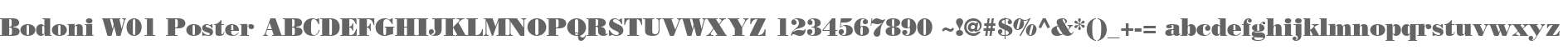 Bodoni W01 Poster