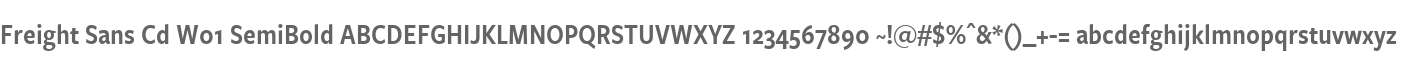 Freight Sans Cd W01 SemiBold