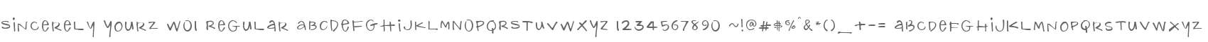 Sincerely Yourz W01 Regular