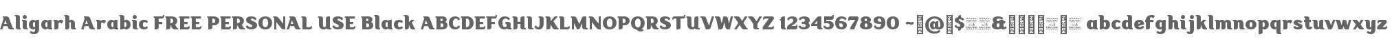 Aligarh Arabic FREE PERSONAL USE Black