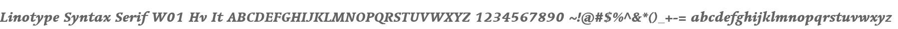 Linotype Syntax Serif W01 Hv It