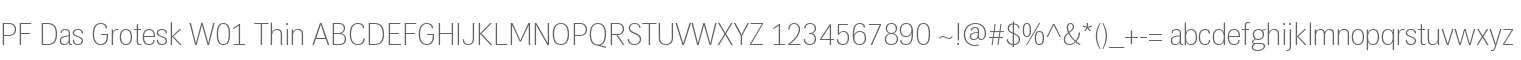 PF Das Grotesk W01 Thin