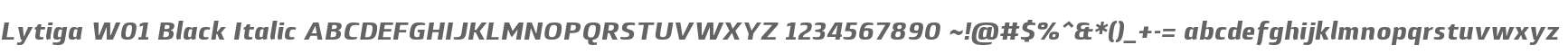 Lytiga W01 Black Italic