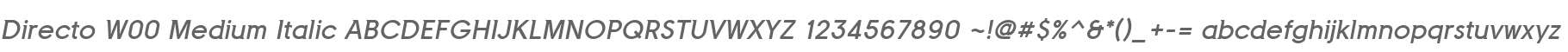 Directo W00 Medium Italic