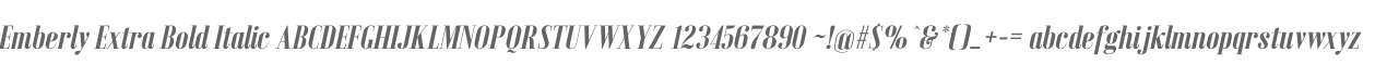 Emberly Extra Bold Italic