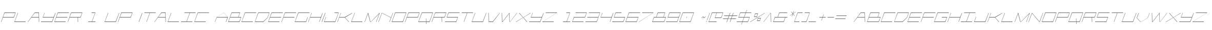 Player 1 Up Italic
