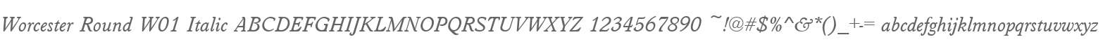 Worcester Round W01 Italic