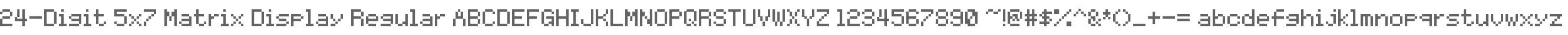 24-Digit 5x7 Matrix Display