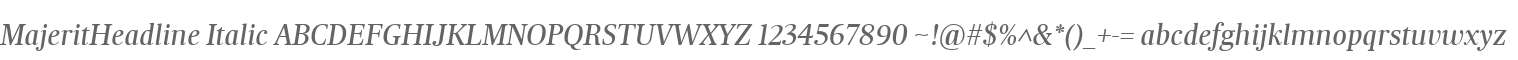MajeritHeadline Italic
