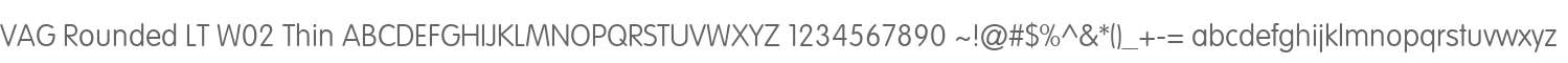 VAG Rounded LT W02 Thin