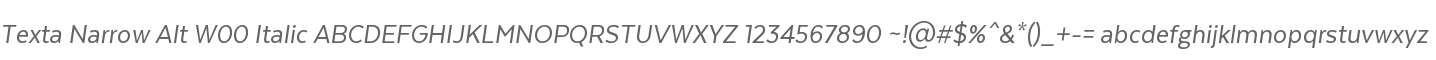 Texta Narrow Alt W00 Italic