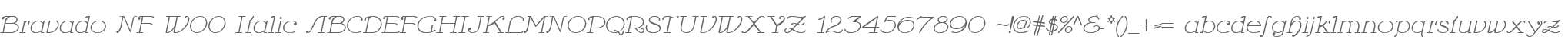 Bravado NF W00 Italic