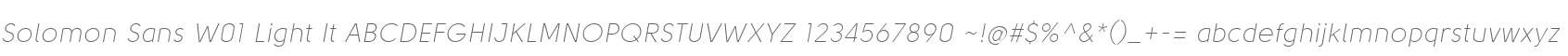 Solomon Sans W01 Light It