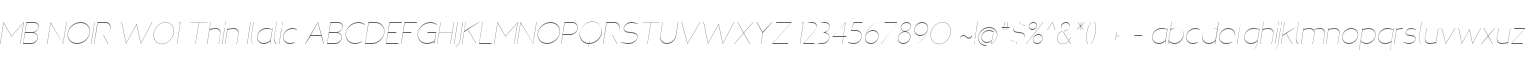 MB NOIR W01 Thin Italic