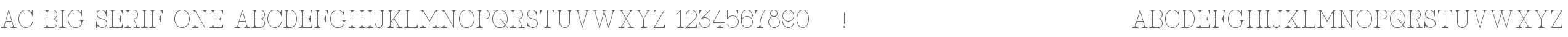 AC Big Serif One