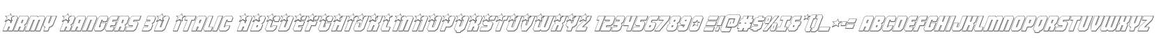 Army Rangers 3D Italic