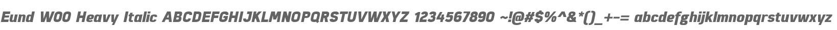 Eund W00 Heavy Italic