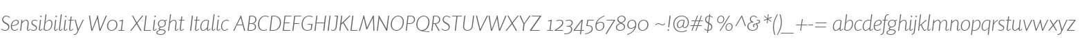 Sensibility W01 XLight Italic