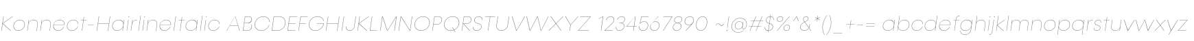 Konnect-HairlineItalic