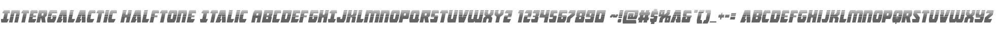 Intergalactic Halftone Italic