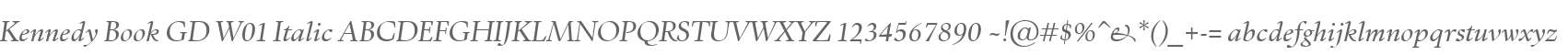 Kennedy Book GD W01 Italic