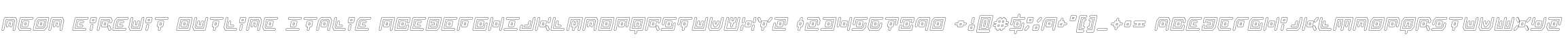 Neon Circuit Outline Italic