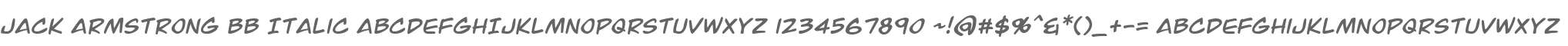Jack Armstrong BB Italic