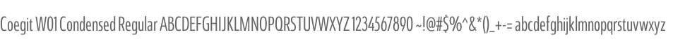 Coegit W01 Condensed Regular
