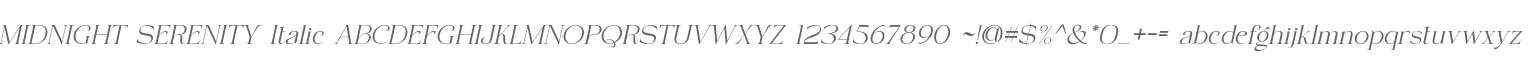 MIDNIGHT SERENITY