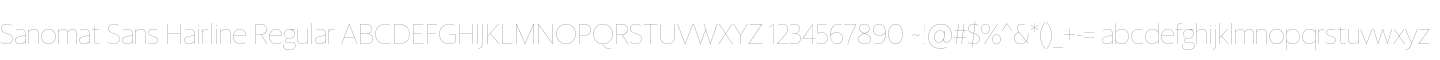Sanomat Sans Hairline Regular