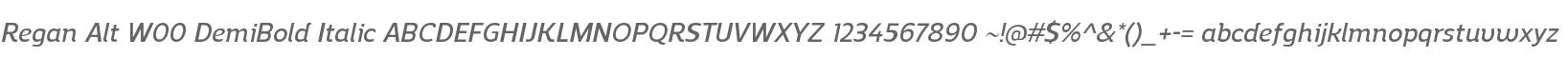 Regan Alt W00 DemiBold Italic