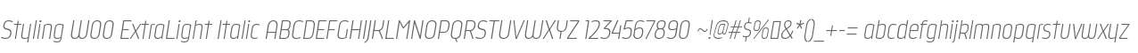 Styling W00 ExtraLight Italic