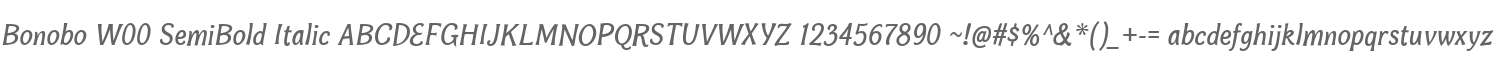 Bonobo W00 SemiBold Italic