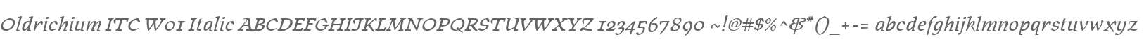 Oldrichium ITC W01 Italic