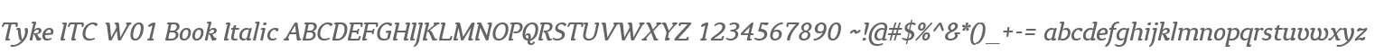Tyke ITC W01 Book Italic