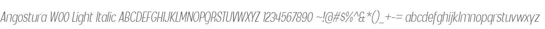 Angostura W00 Light Italic