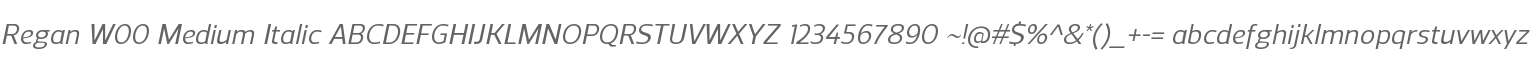 Regan W00 Medium Italic