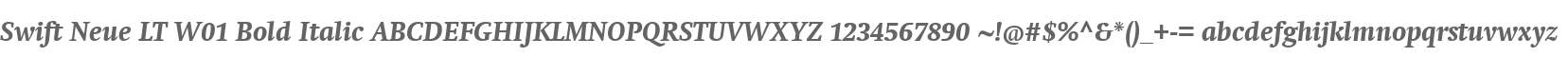 Swift Neue LT W01 Bold Italic