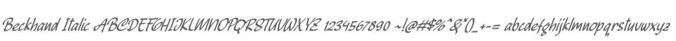 Beckhand Italic