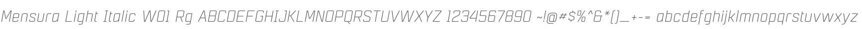 Mensura Light Italic W01 Rg