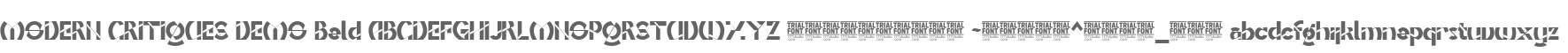 MODERN CRITIQUES DEMO