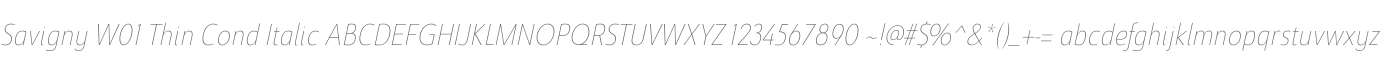 Savigny W01 Thin Cond Italic
